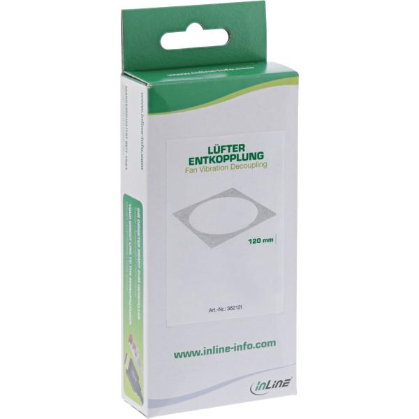 InLine® Lüfter Entkopplung, für 120mm Lüfter