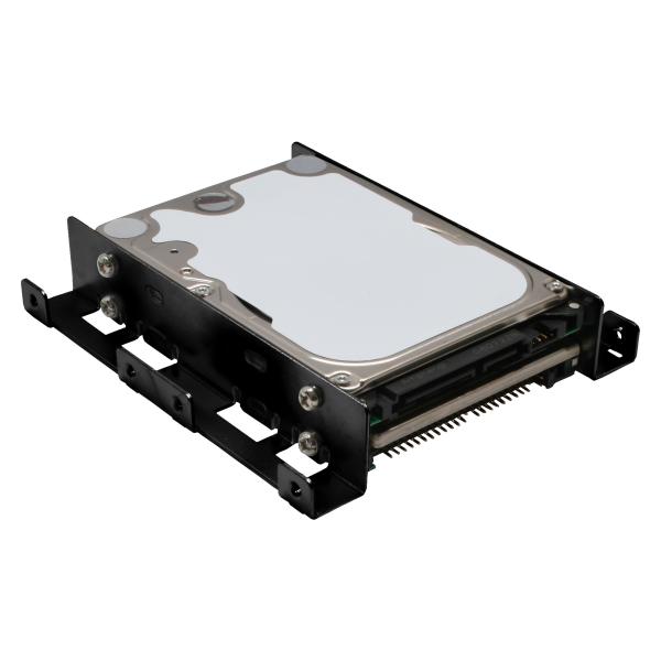 InLine® HDD/SSD Einbauschienen, 2x 6,35cm (2,5") zu 8,89cm (3,5"), schwarz