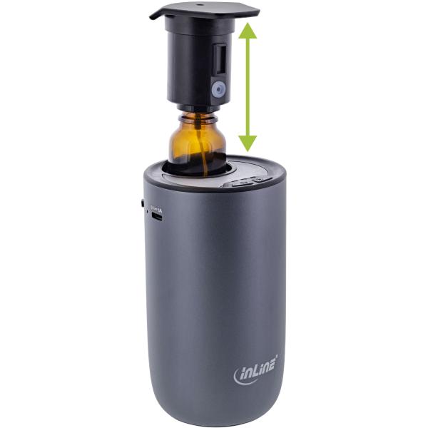InLine® Aroma Diffuser Home & Car, wasserlos, Ambientelicht, Akku