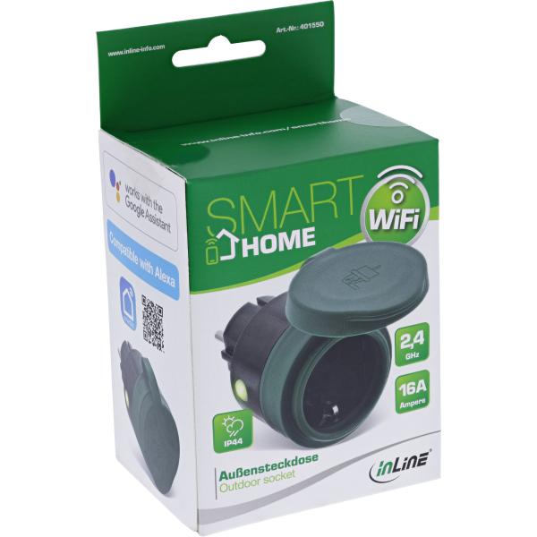 InLine® SmartHome Steckdose Outdoor IP44