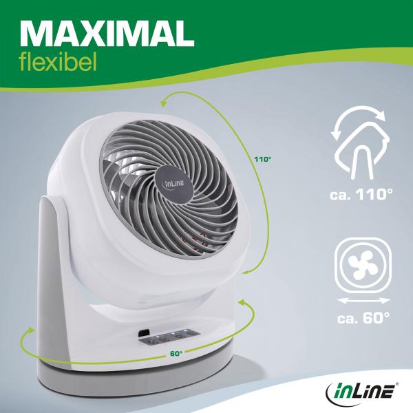 InLine® SmartHome Ventilator rotierend, weiß