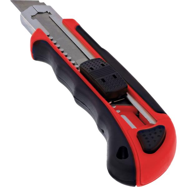 InLine® Allzweck Cutter Messer, 18mm Klinge, mit 3 Klingen, rot