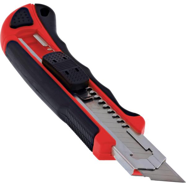 InLine® Allzweck Cutter Messer, 18mm Klinge, mit 3 Klingen, rot