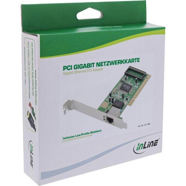 InLine® Gigabit Netzwerkkarte, 1Gb/s, PCI