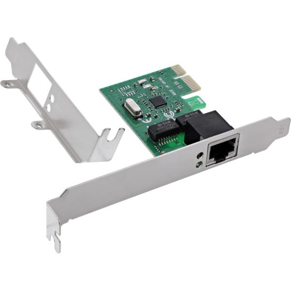 InLine® Gigabit Netzwerkkarte, 1x RJ45 1Gb/s, PCIe x1, inkl. Low-Profile