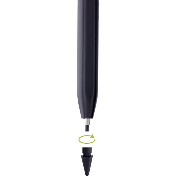 InLine® Stylus, Tabletstift für Apple iPads, mit Akku, USB-C, schwarz