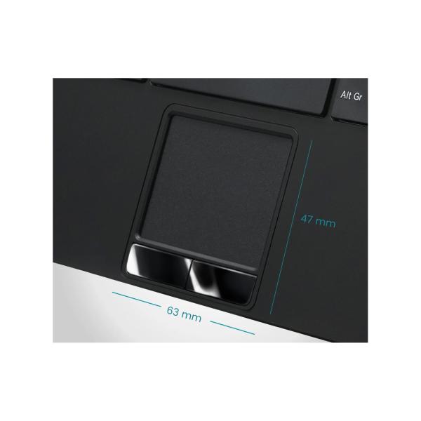 Perixx PERIBOARD-525 US Mini-USB-Tastatur mit Touchpad, USB-Hub, schwarz