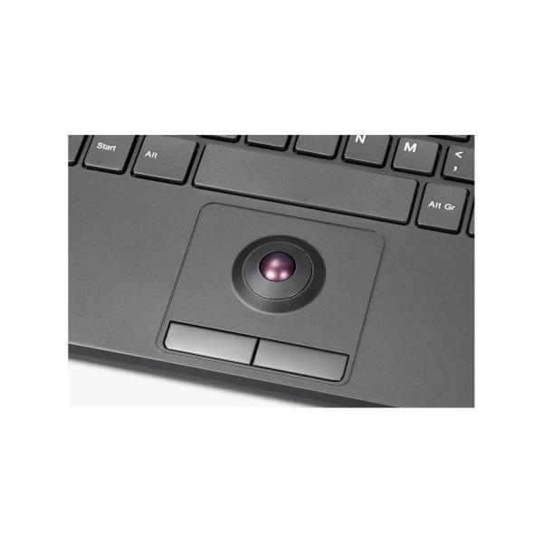 Perixx PERIBOARD-538 H US USB-Tastatur mit Trackball, Scherentasten, 2× USB-Hub