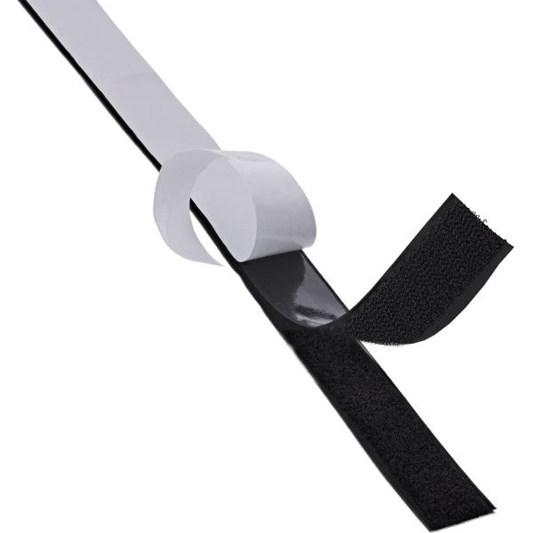 InLine® Kabelbinder, Klettverschlussband 2-teilig, 25mm, schwarz, 25m