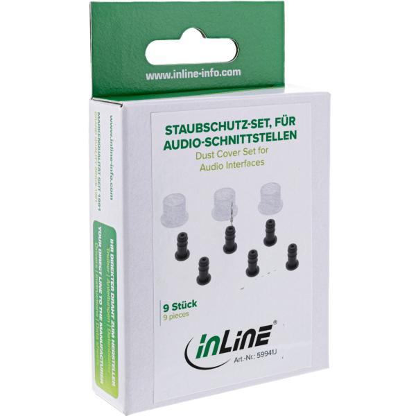 InLine® Staubschutz-Set, für Audio-Schnittstellen (Cinch, 3,5mm), 9-teilig
