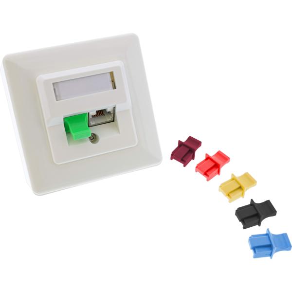 InLine® Staubschutz, für RJ45 Buchse, grün 100er Pack