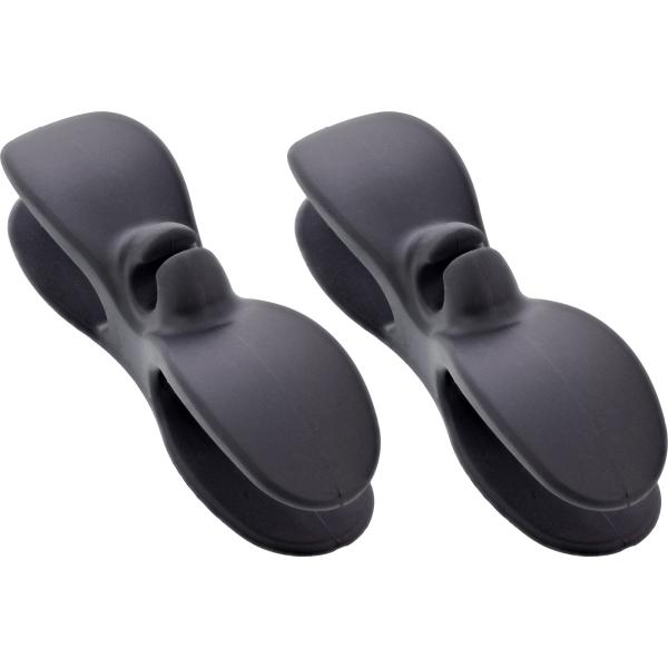 InLine® Kabelaufwickler für Gerätekabel, selbstklebend, schwarz, 2er-Set