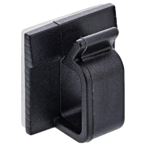 100er Pack InLine® Kabelmanager Klebesockel M, Nylon, 3M-Klebepad, schwarz