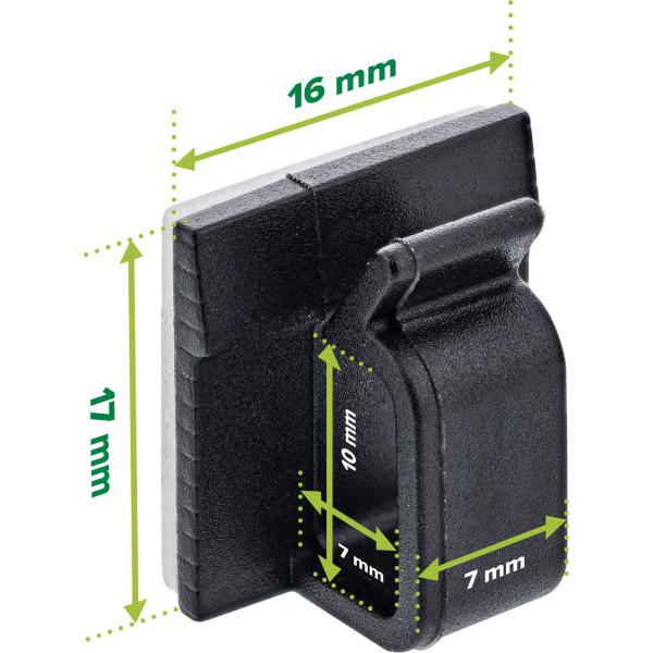 100er Pack InLine® Kabelmanager Klebesockel M, Nylon, 3M-Klebepad, schwarz