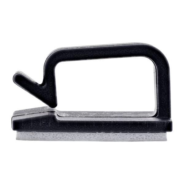 100er Pack InLine® Kabelmanager Klebesockel XL, Nylon, 3M-Klebepad, schwarz