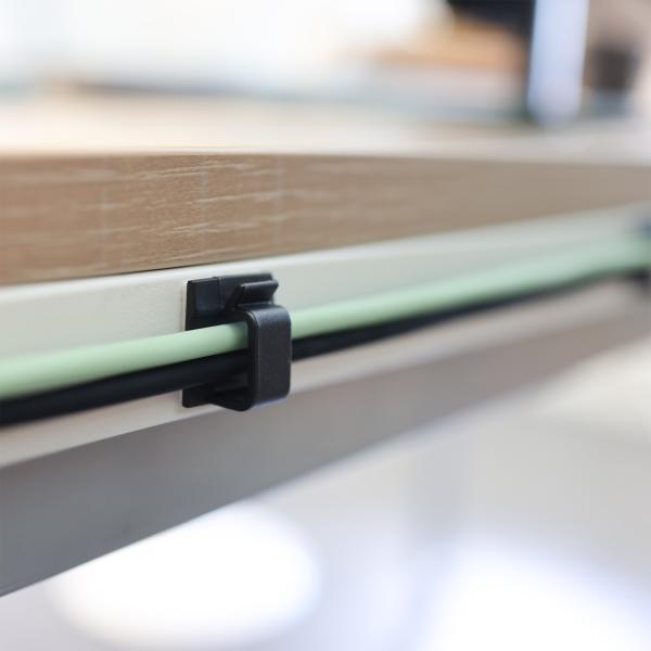 100er Pack InLine® Kabelmanager Klebesockel XL, Nylon, 3M-Klebepad, schwarz