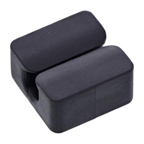 10er Pack InLine® Kabelclip, 1-fach, selbstklebend, schwarz