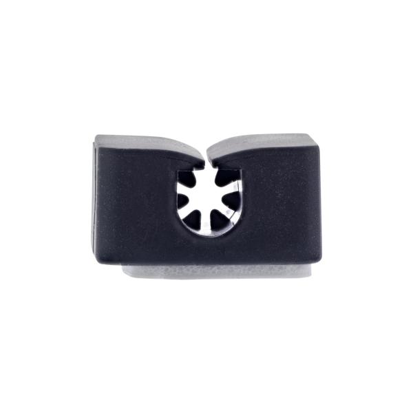 10er Pack InLine® Kabelclip, 1-fach, selbstklebend, schwarz