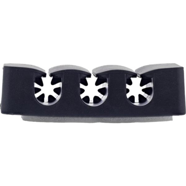 5er Pack InLine® Kabelclip, 3-fach, selbstklebend, schwarz