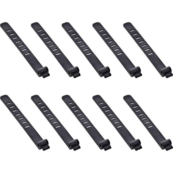 10er Pack InLine® Kabelbinder Silikon, wiederverschließbar, 97x10mm, schwarz