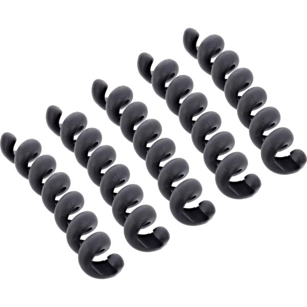 5er Pack InLine® Kabelspirale, Kabelmanager 1-fach, 100x16mm, schwarz
