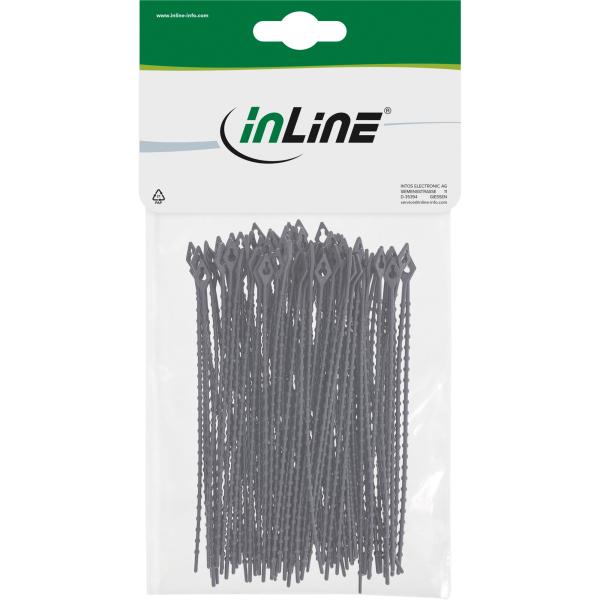 InLine® Kabelbinder Kugelbinder schwarz, Länge 150mm, 100 Stück