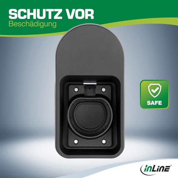 InLine® Universal EV-Ladekabel Halterung, schwarz