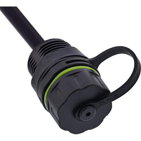 InLine® USB-A-Kabelkupplung, IP68, geschirmt, Buchse zu Stecker, 50cm
