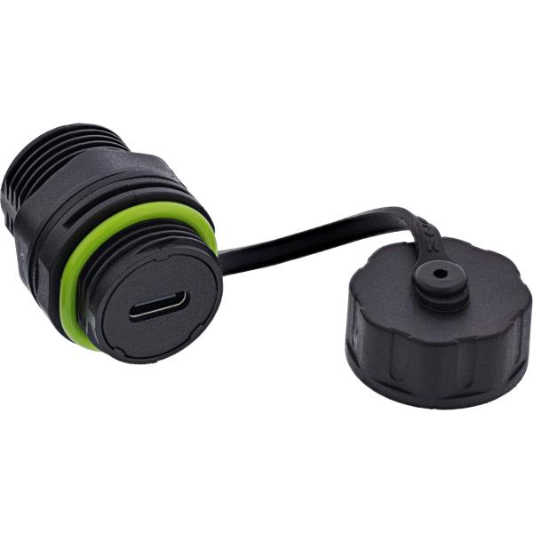 InLine® USB-C-Kabelkupplung, mini, IP68, geschirmt, 2x USB-C Buchse