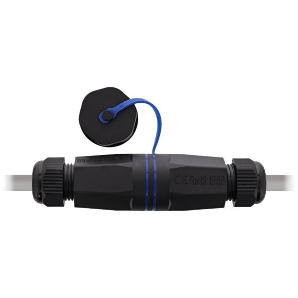 InLine® Kabelverbinder Leergehäuse RJ45 Keystone, IP68, mit Deckel