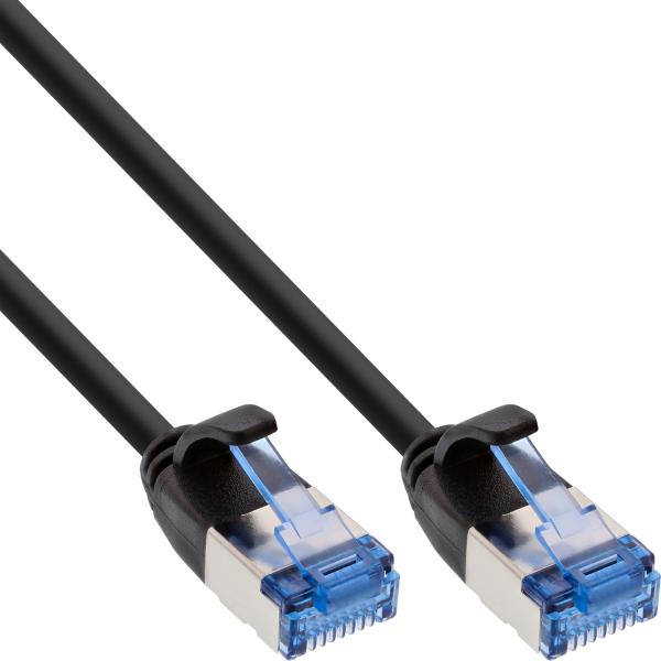 InLine® Patchkabel slim, U/FTP PiMf, Cat.6A, schwarz