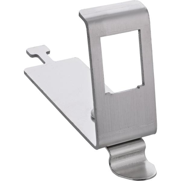 InLine® Keystone SNAP-In Metall-Modulhalter, 1-fach für Hutschiene, mit Lasche