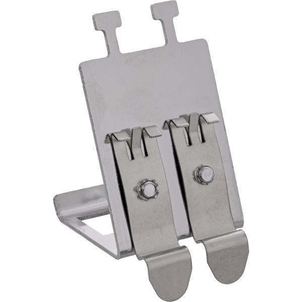 InLine® Keystone SNAP-In Metall-Modulhalter, 2-fach für Hutschiene, mit Lasche