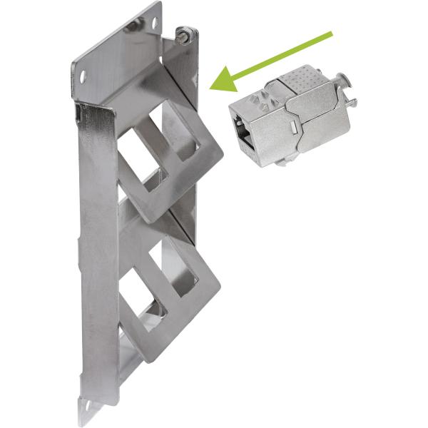InLine® Verteilerkasten 6-Port Cat.6A Wand-/Hutschiene inkl. Keystone-Module