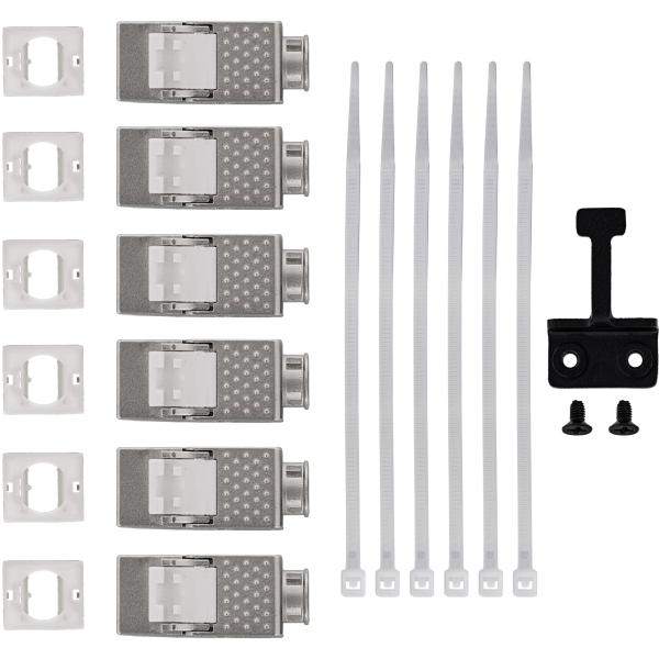 InLine® Verteilerkasten 6-Port Cat.6A Wand-/Hutschiene inkl. Keystone-Module