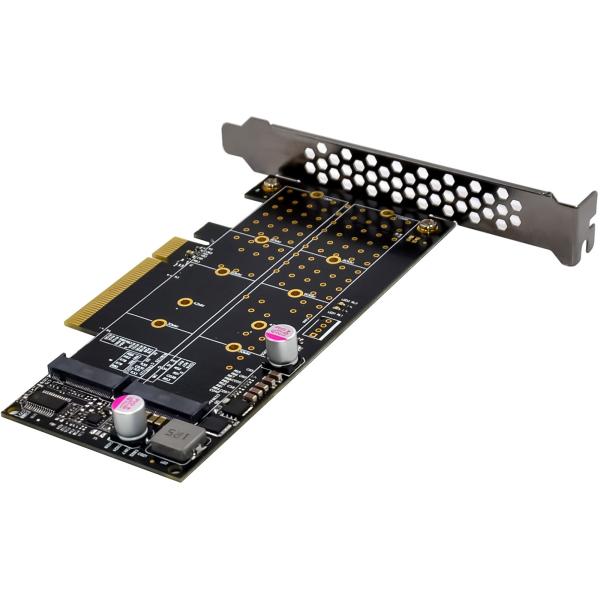 InLine® PCIe Karte zu 2x intern NVMe M.2 Key M – Bifurcation, PCIe x8
