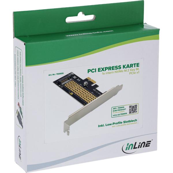InLine® PCI Express Karte zu 1x intern NVMe M.2 Key M, PCIe x1