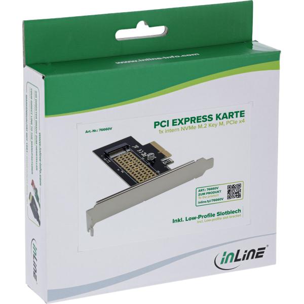 InLine® PCIe Karte zu 1x intern NVMe M.2 Key M, PCIe x4