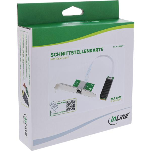 InLine® Schnittstellenkarte, M.2 B+M zu 10 Gb/s RJ45