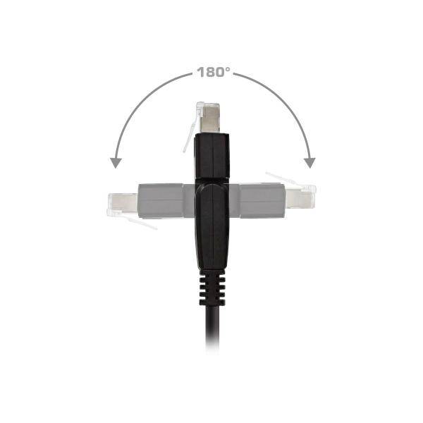 InLine® Patchkabel 180°, S/FTP (PiMf), Cat.6A, halogenfrei, 1m