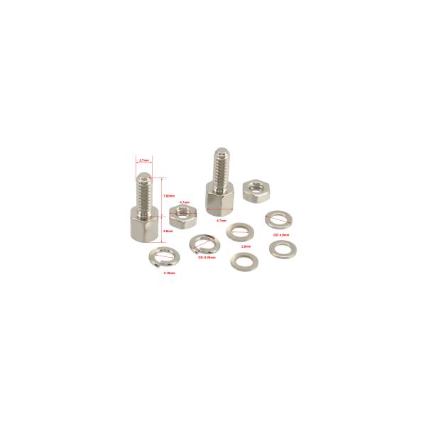 InLine® Schraubensatz (SUB-D Befestigungssatz), 10-teilig