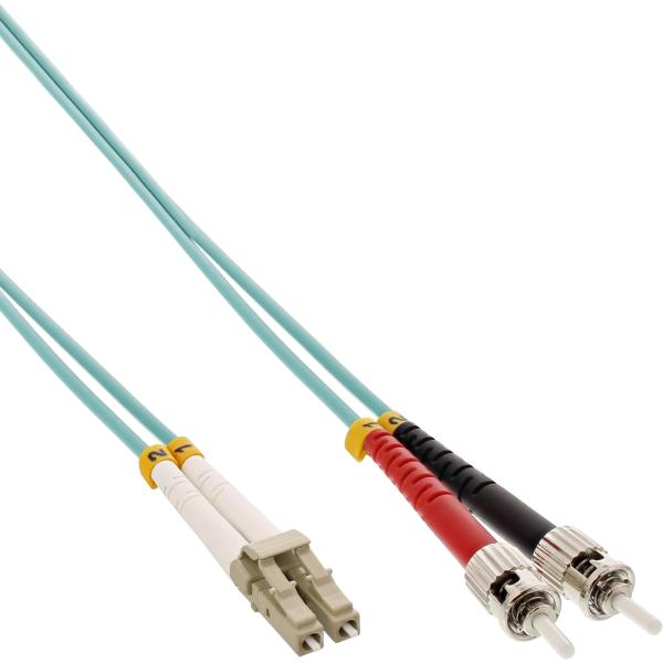 InLine® LWL Duplex Kabel, LC/ST, 50/125µm, OM3