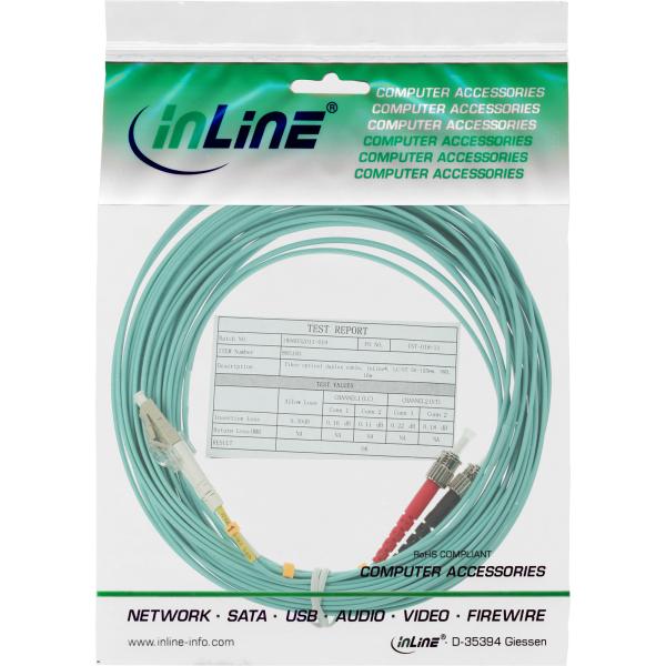 InLine® LWL Duplex Kabel, LC/ST, 50/125µm, OM3