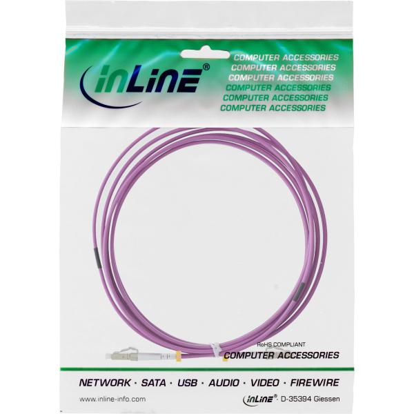 InLine® LWL Duplex Kabel, LC/LC, 50/125µm, OM4