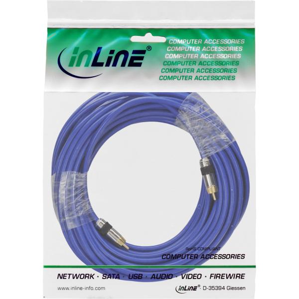 InLine® Cinch Kabel AUDIO, PREMIUM, 1x Cinch Stecker / Stecker, 10m