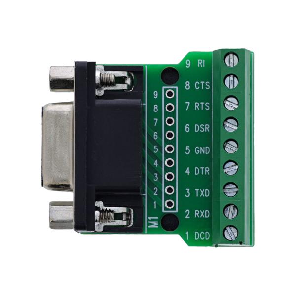 InLine® Terminalblock D-Sub 9 Buchse, Schraubklemme, Schraubsicherung