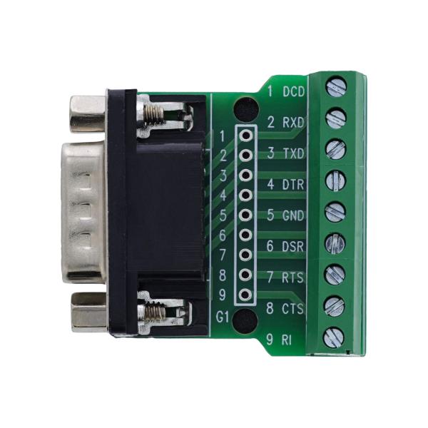 InLine® Terminalblock D-Sub 9 Stecker, Schraubklemme, Schraubsicherung