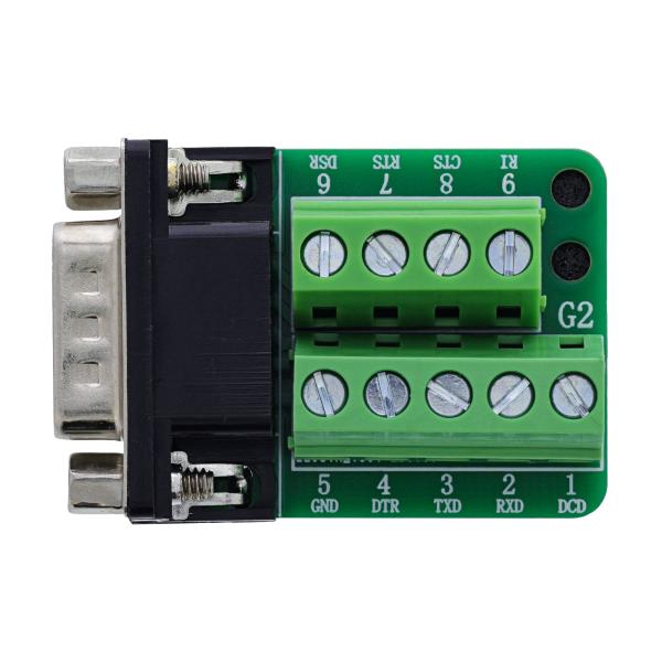 InLine® Terminalblock D-Sub 9 Stecker, 2-reihig, Schraubklemme