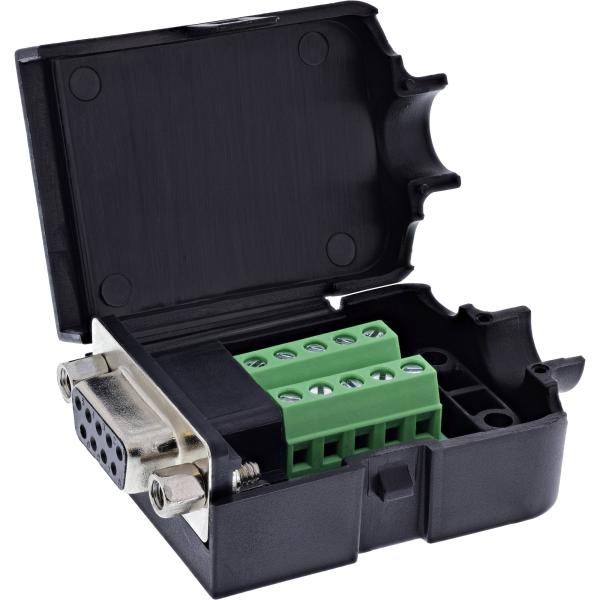 InLine® D-Sub 9 Breakout-Terminalblock, Buchse, Schraubklemme