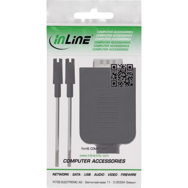 InLine® D-Sub 9 Breakout-Terminalblock, Stecker, Schraubklemme, Rändelschraube